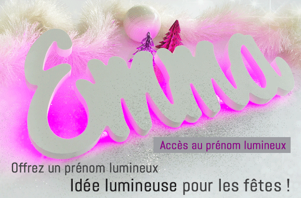 Prénom Lumineux en rétro-éclairage leds