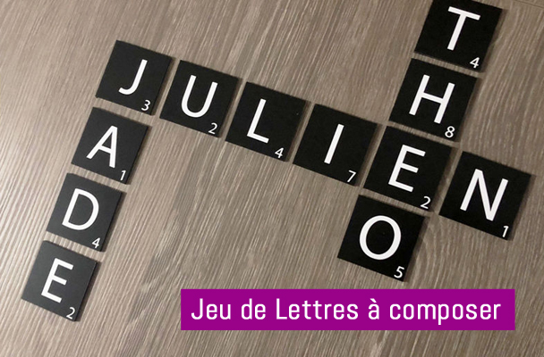Prénoms découpés Scrabble